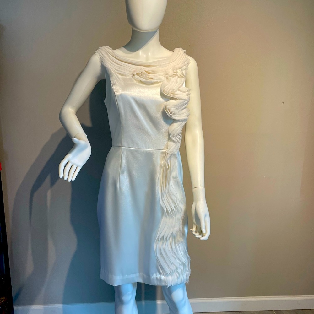 Charmeuse dress with Chiffon detail